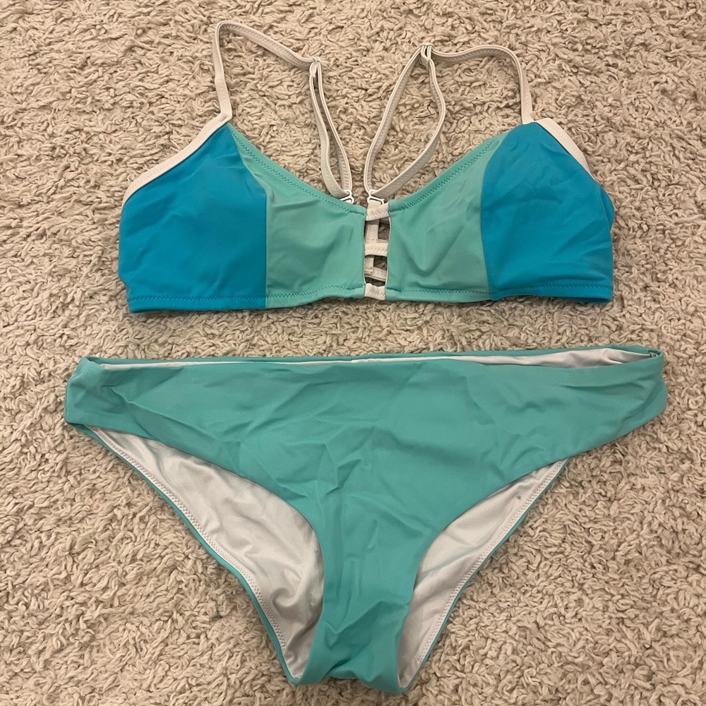 PINK Victoria's Secret Blue and Teal Bikini